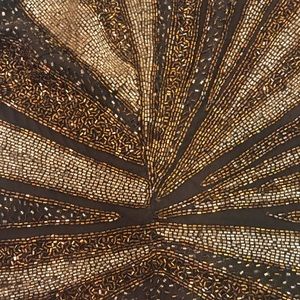 One Shoulder Beaded Cache Top in Chocolate